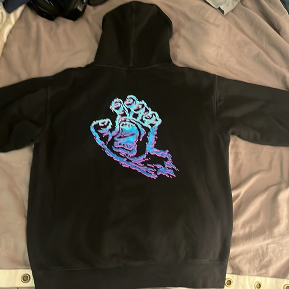 Santa Cruz Skateboarding Black Men’s Medium Hooded Sweatshirt / Hoodie / Hoody - Picture 3 of 3